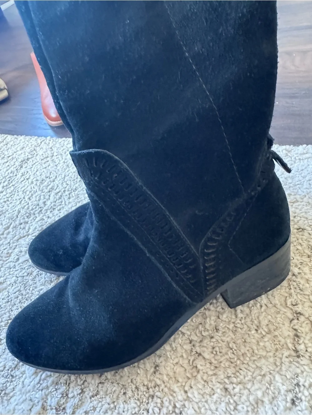 Vince Camuto over the knee suede karindo boots black
